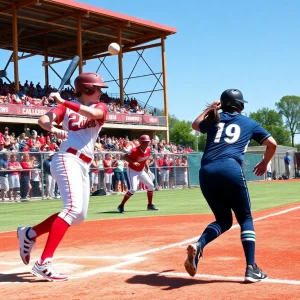 Oklahoma State Cowgirls Softball players celebrating a victory