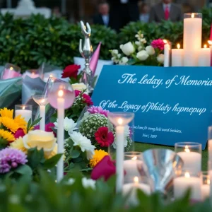 Memorial setup for David Siegel in Orlando
