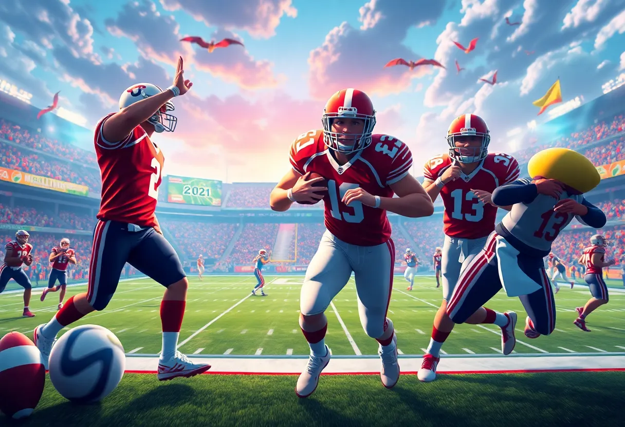 Promotional image for EA Sports College Football video game