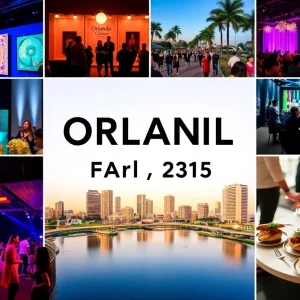 Collage of events in Orlando, including art, dance, and culinary activities.
