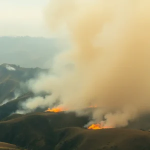 Firefighters Battling Silver Fire