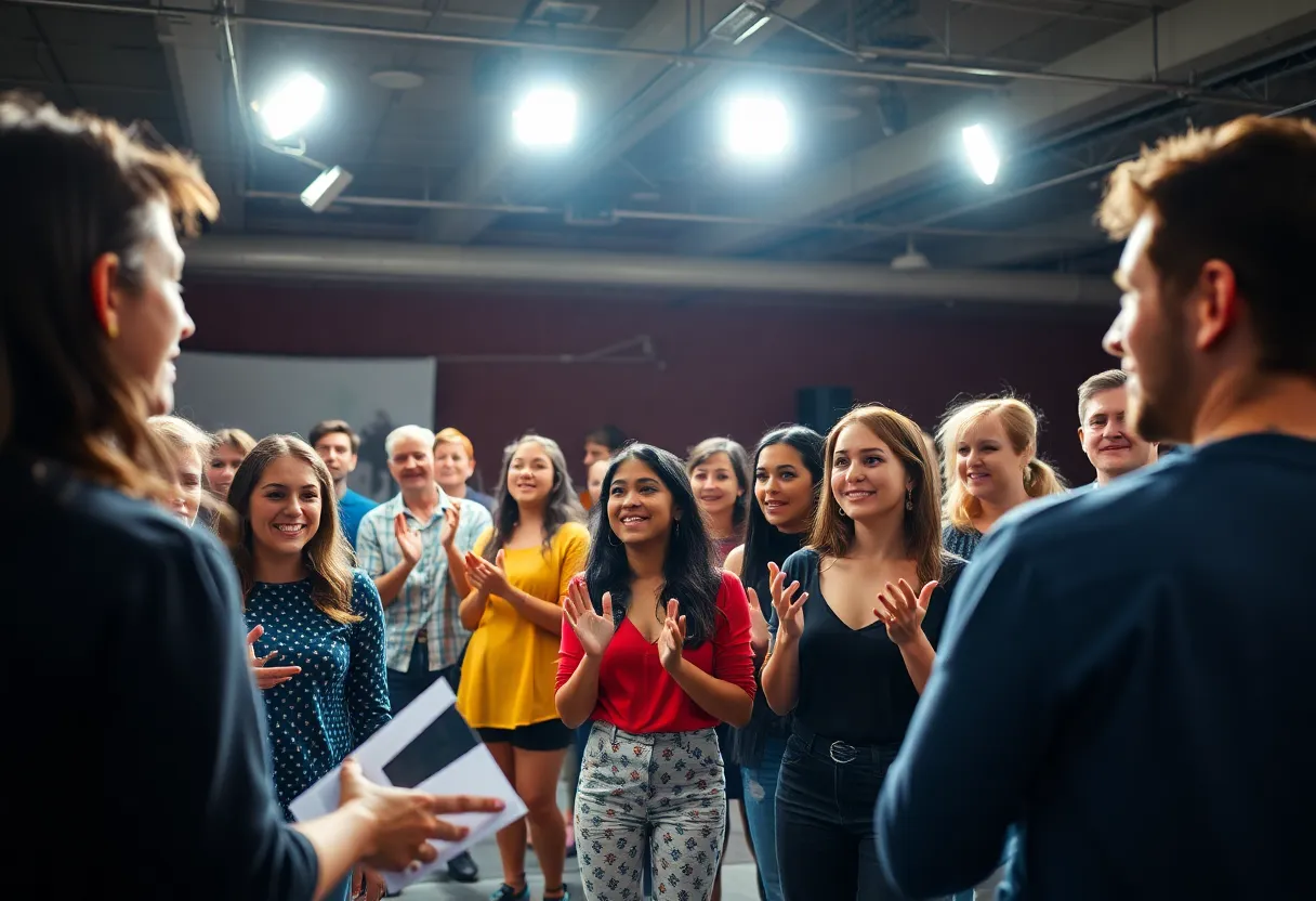 Actors auditioning in a Florida casting call