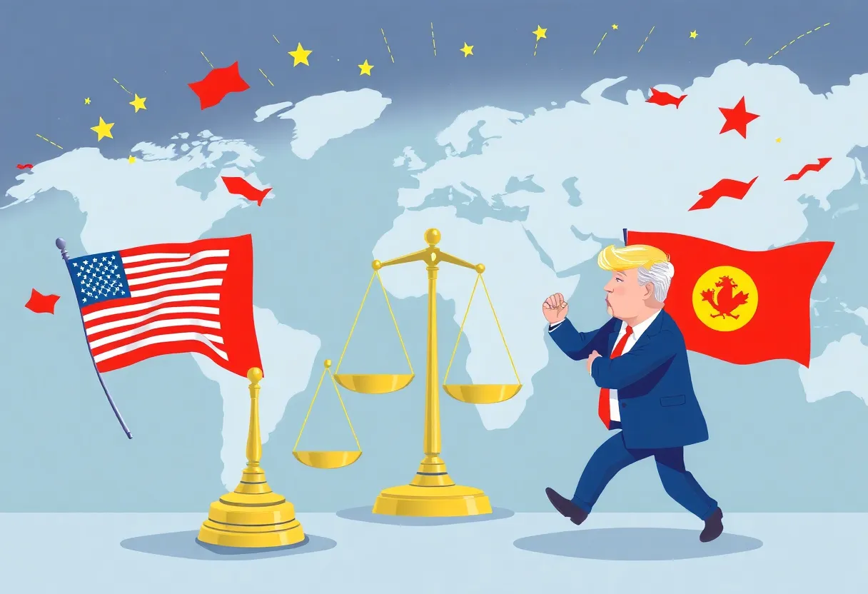 Global Trade Tensions Illustration