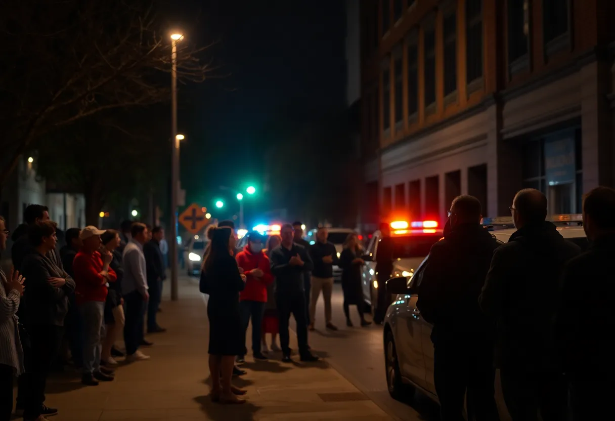 Police Investigation at Night in Idaho Falls