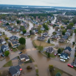 Kentucky Flooding Aerial View