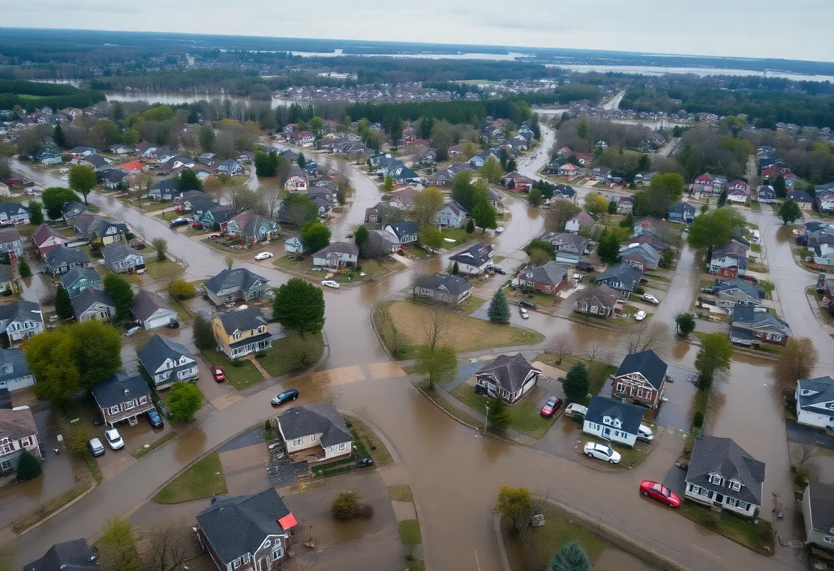 Kentucky Flooding Aerial View
