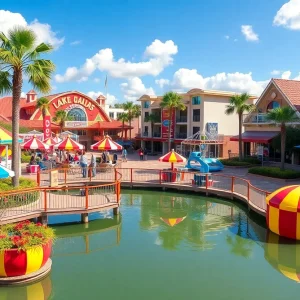 Lake Wales overview with artistic elements representing Merlin Magic Making