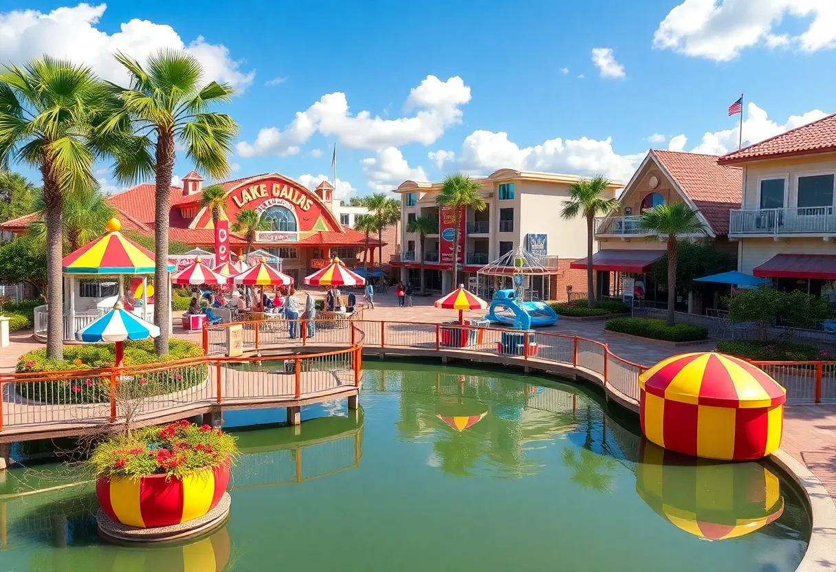 Lake Wales overview with artistic elements representing Merlin Magic Making