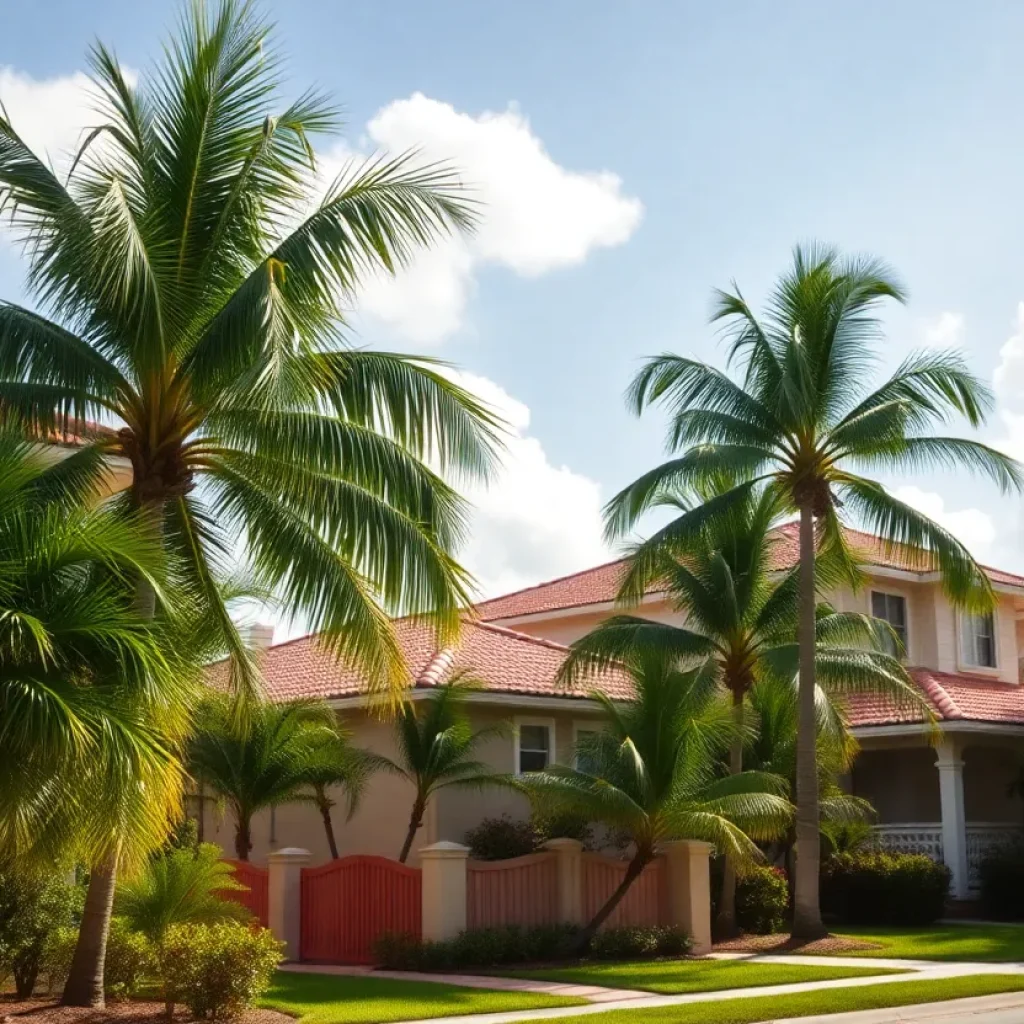 Miami homes with palm trees, depicting termite infestation issues in 2025