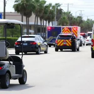 Emergency response at hit-and-run scene in New Smyrna Beach