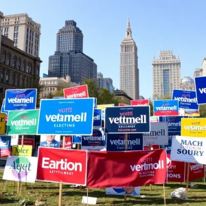 Campaign signs for the Orange County mayoral election