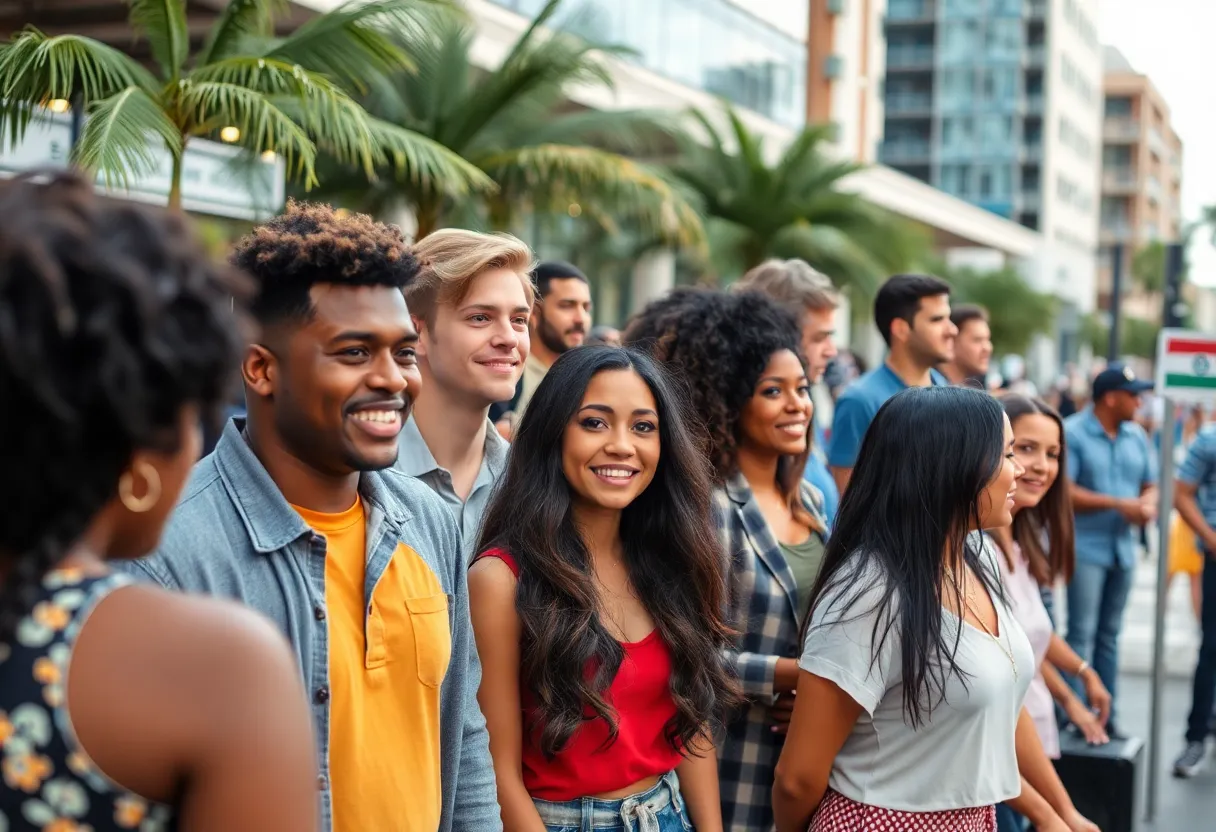 Actors auditioning at a casting call in Orlando