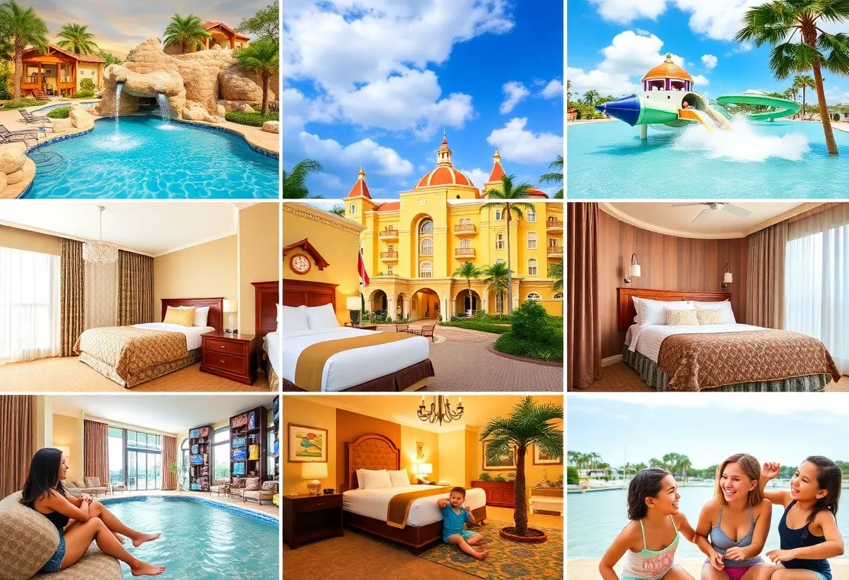 Families enjoying time at Orlando's family-friendly hotels and resorts.