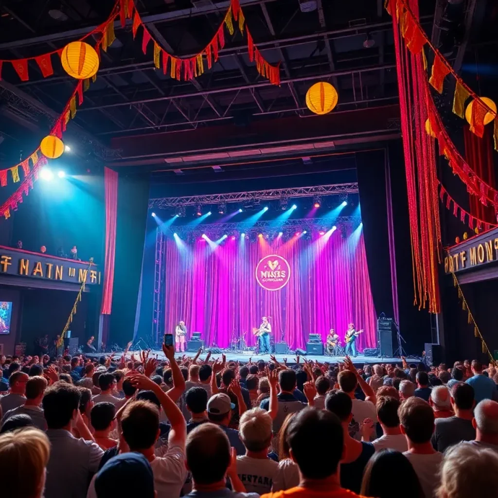 A lively scene at the Orlando Fringe Festival with vibrant decorations and an engaging theatre atmosphere.