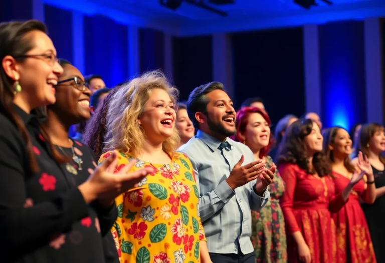 Members of the Orlando Gay Chorus performing at their 35th anniversary concert.