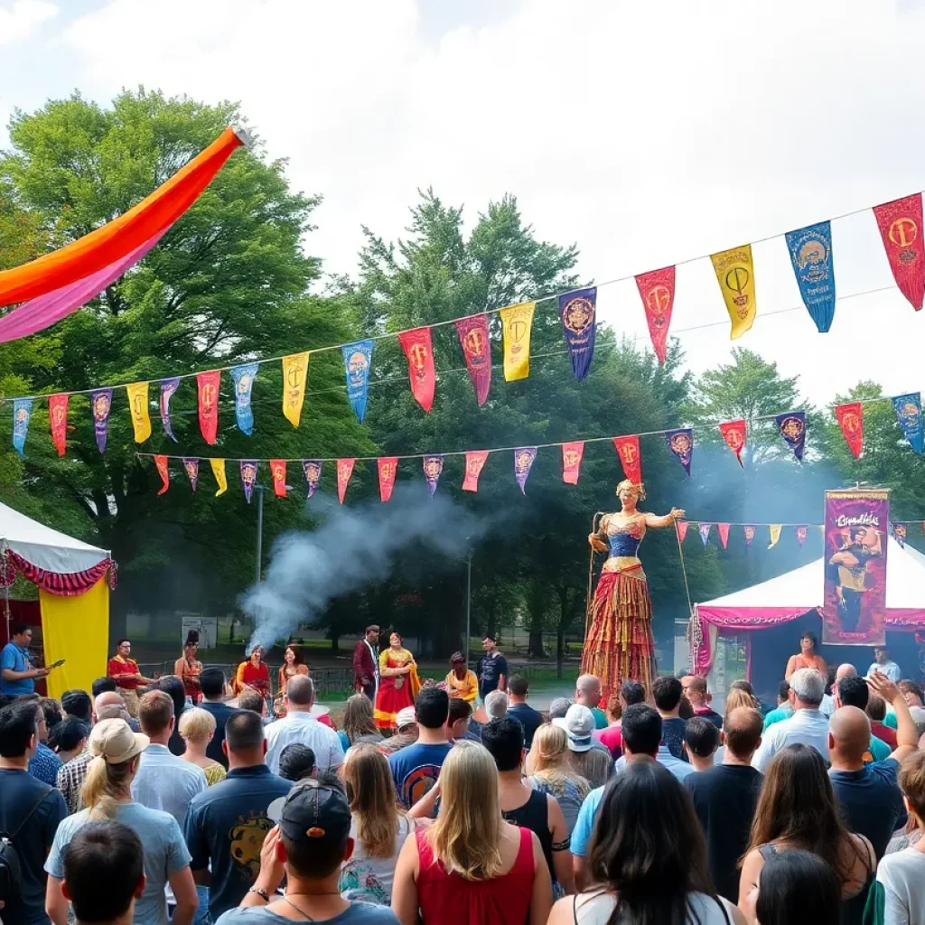 Festival performers and audience at the Orlando International Fringe Theatre Festival