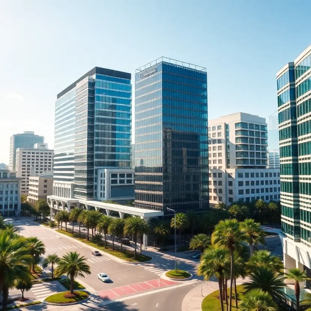 Orlando skyline with office buildings representing business growth