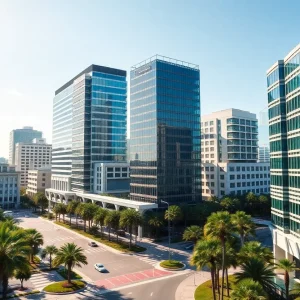 Orlando skyline with office buildings representing business growth