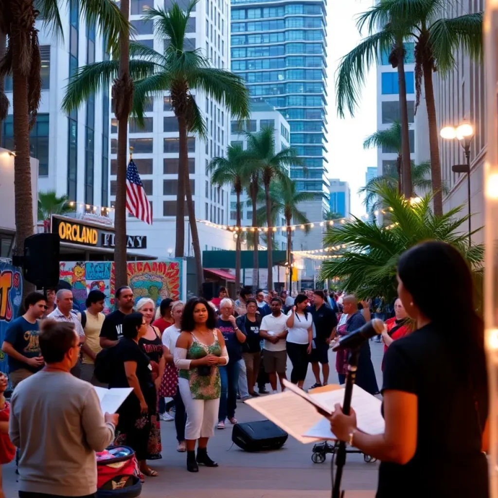 Community poetry event in Orlando showcasing local poets