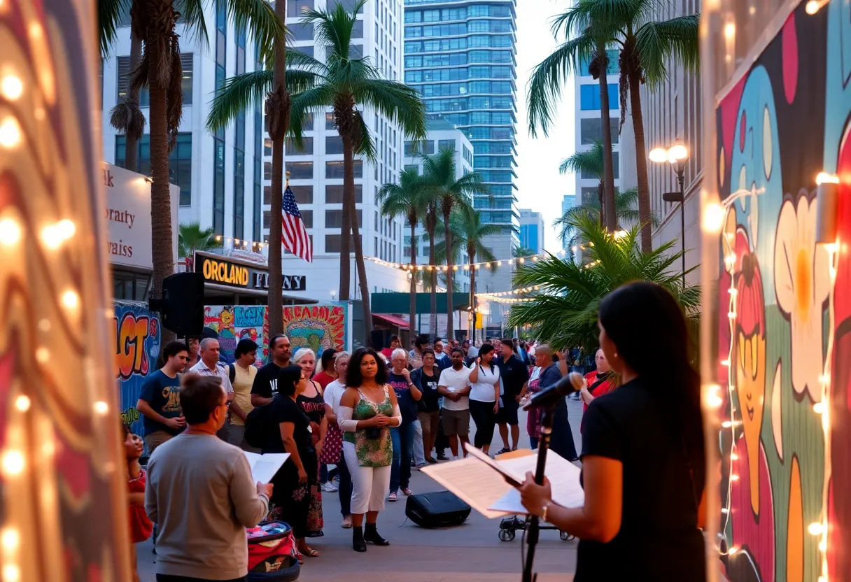 Community poetry event in Orlando showcasing local poets