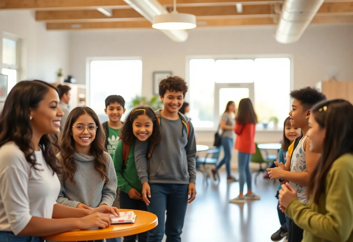 Youth engaged in activities at Orlando's new drop-in center.