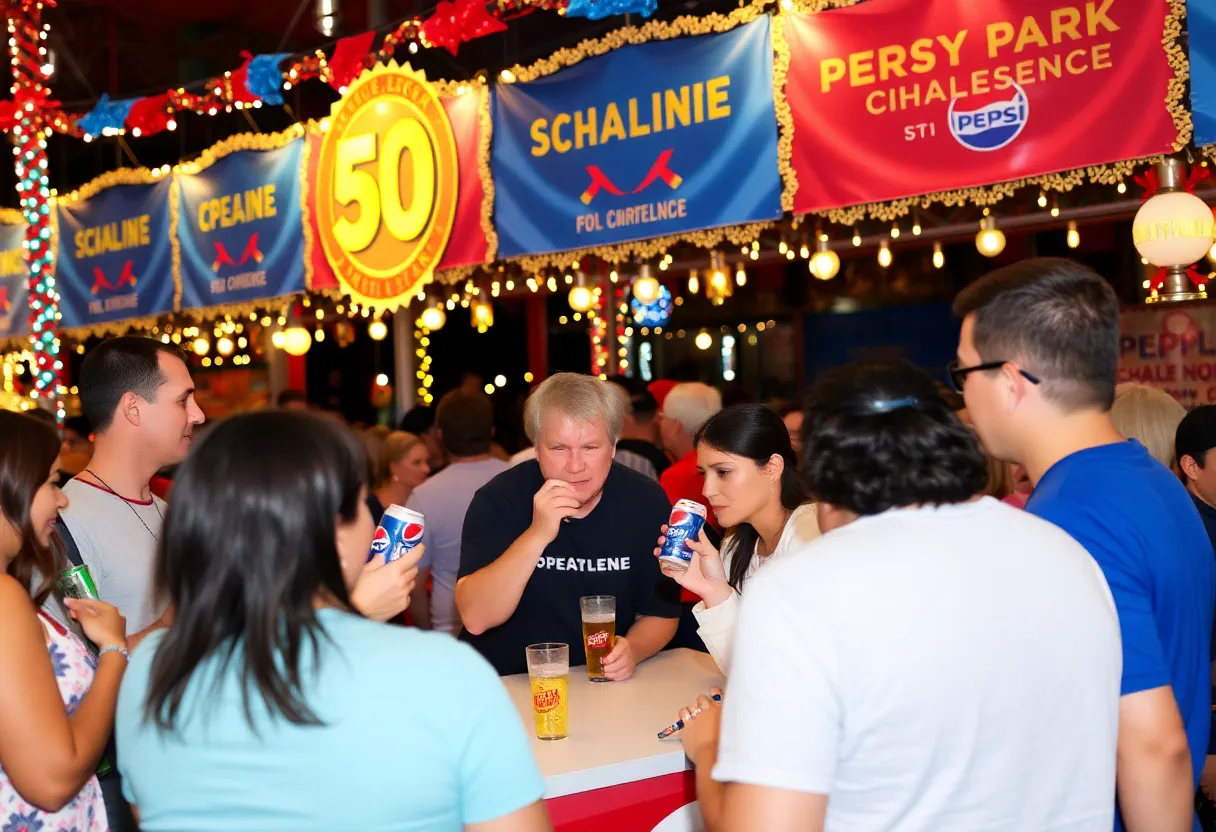 Crowd enjoying the Pepsi Challenge at Icon Park in Orlando