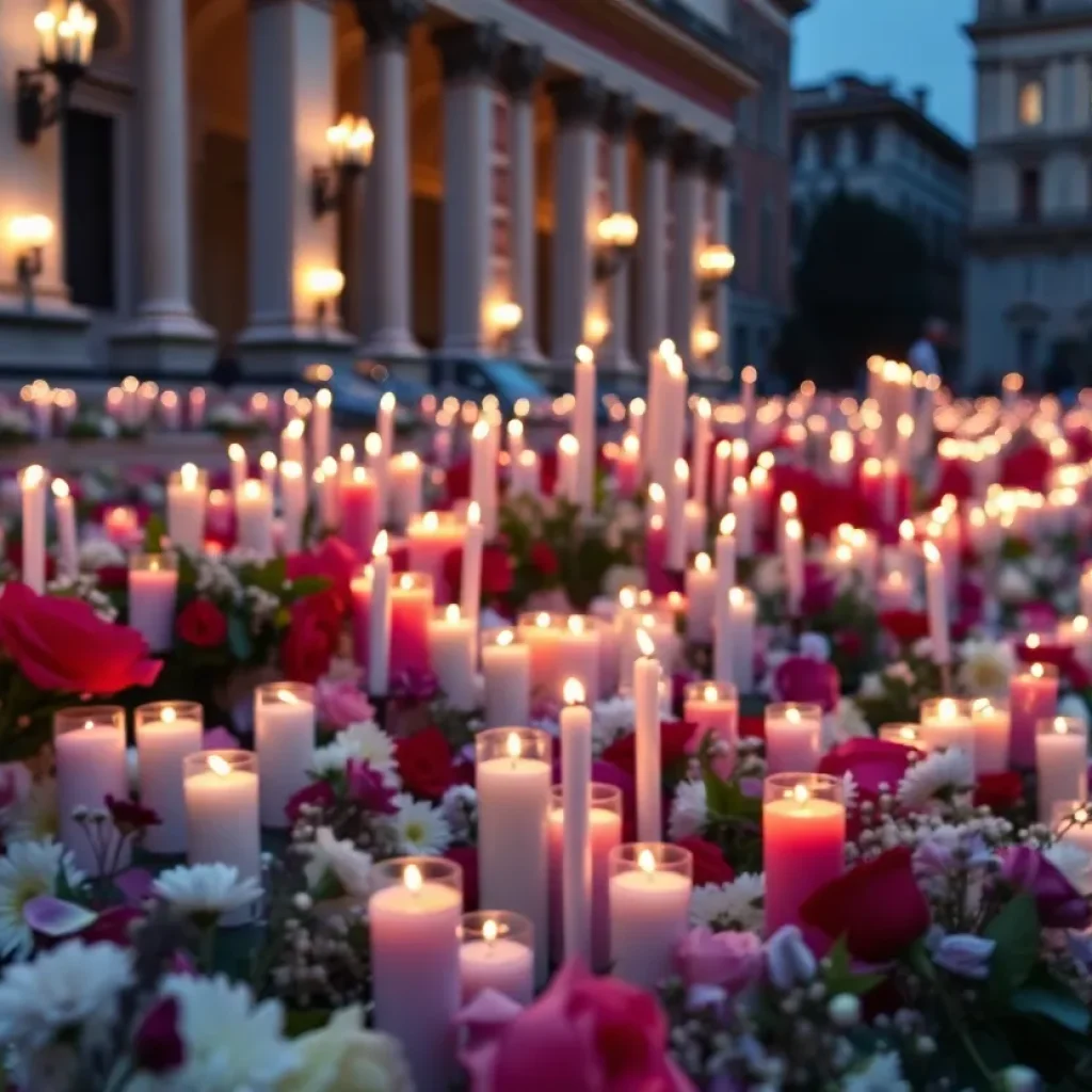 Candlelight vigil for Pope Francis in Rome