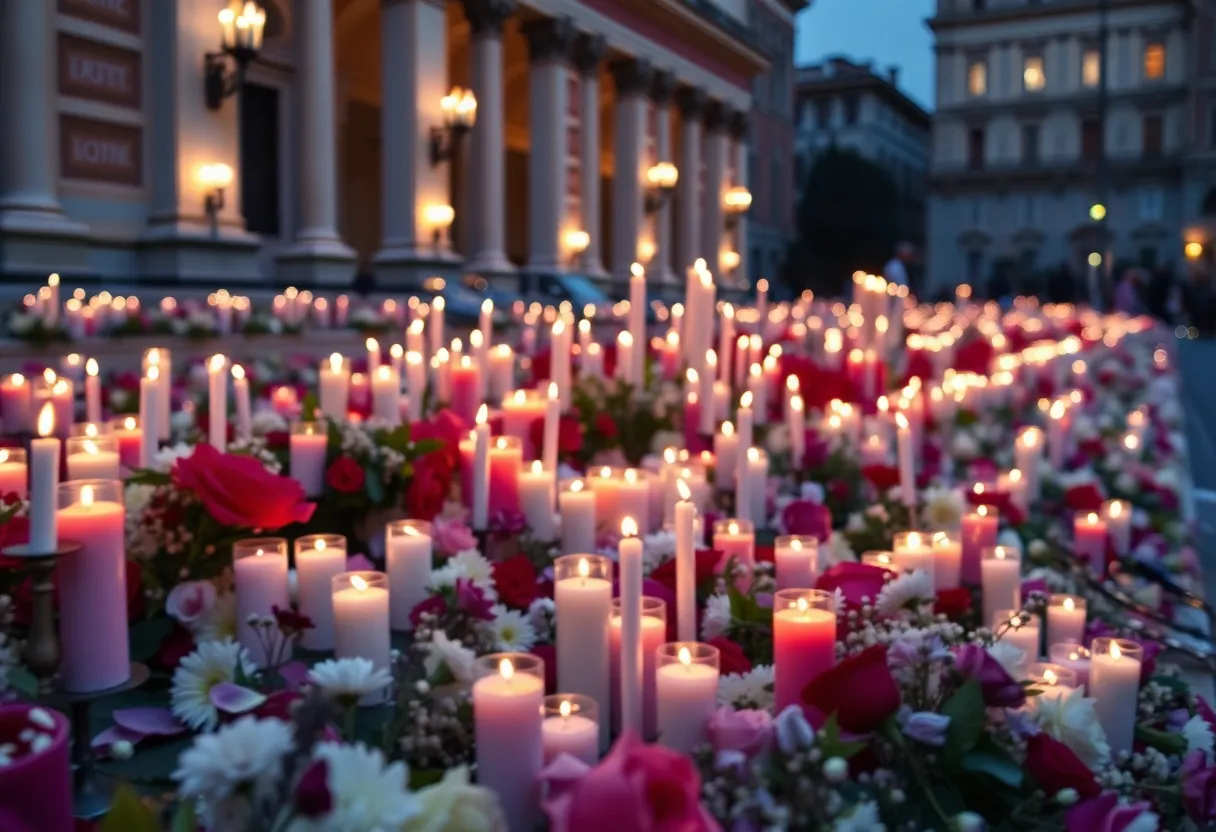 Candlelight vigil for Pope Francis in Rome