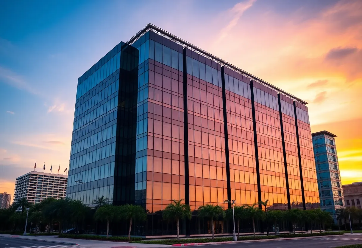 Exterior view of Shutts & Bowen law firm in Tampa, Florida