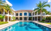 Exterior view of a luxurious mansion in Orlando, Florida