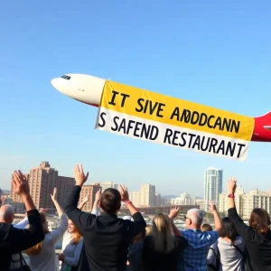 Airplane banner calling for Red Lobster in Wausau