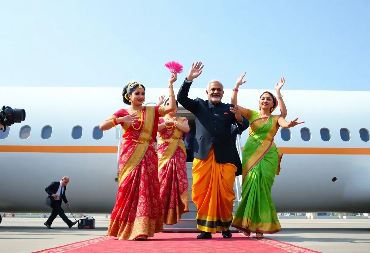 Welcoming Dance at Indian Airport