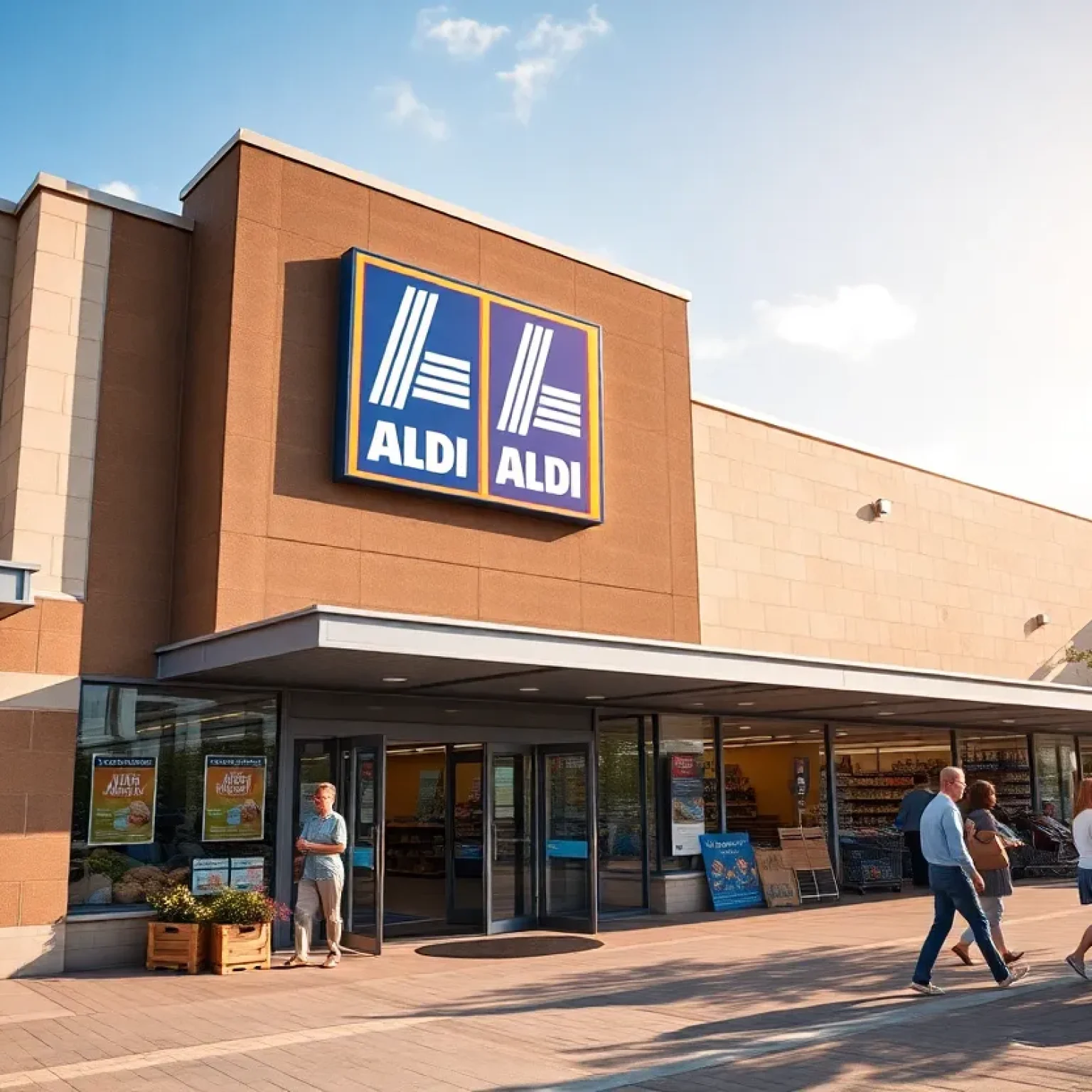 Exterior view of a new Aldi grocery store in Florida