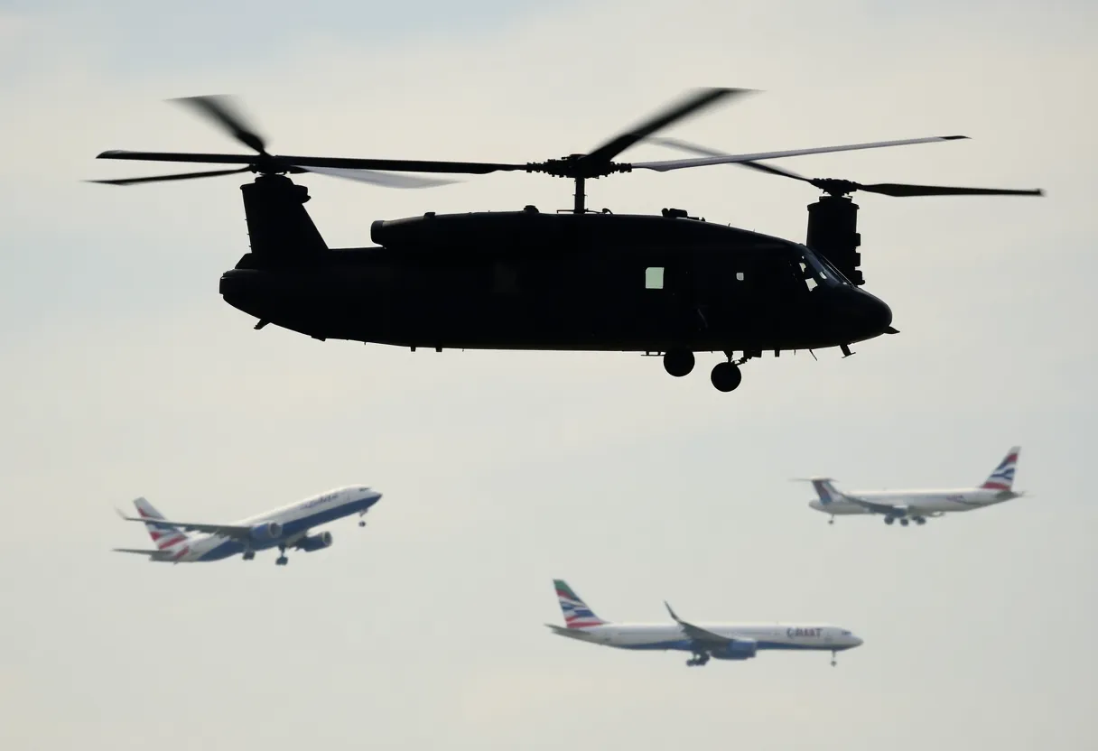 Army Helicopter over Reagan National Airport
