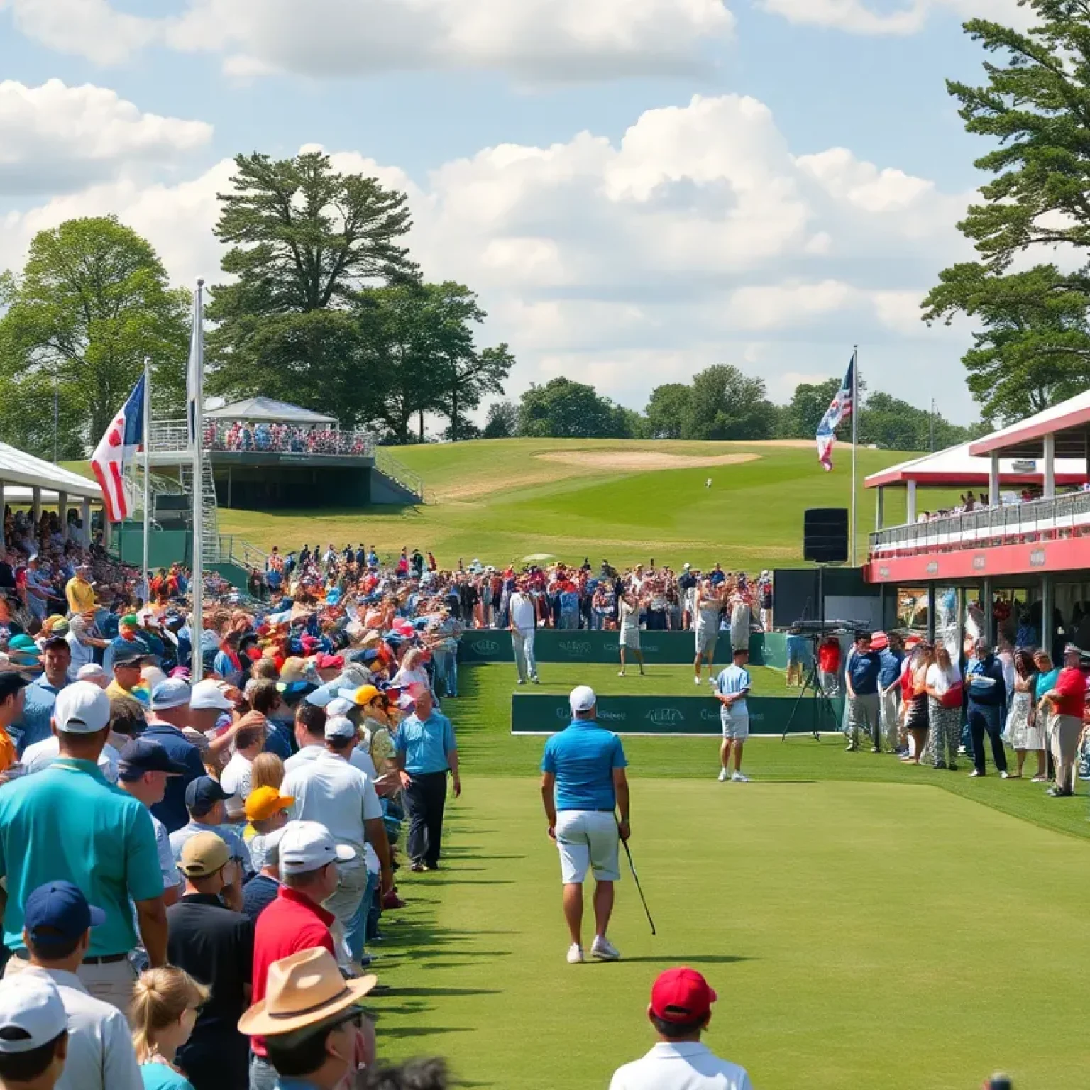 Crowds enjoying the Arnold Palmer Invitational golf tournament in Orlando