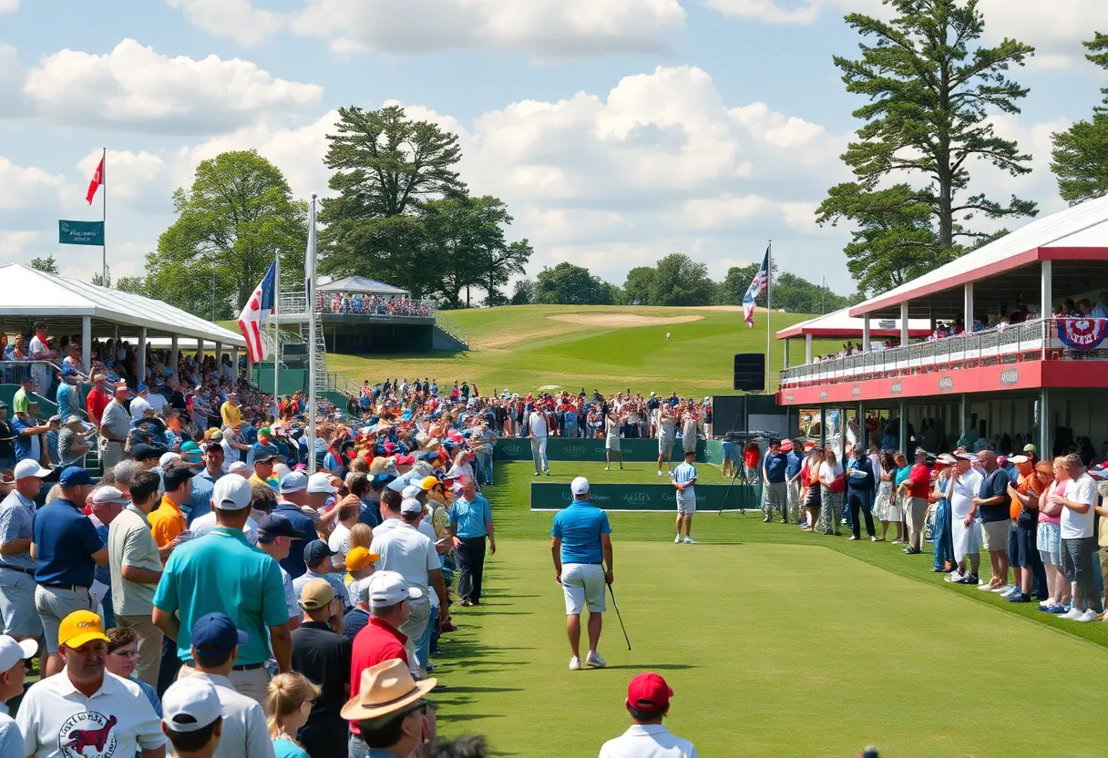 Crowds enjoying the Arnold Palmer Invitational golf tournament in Orlando