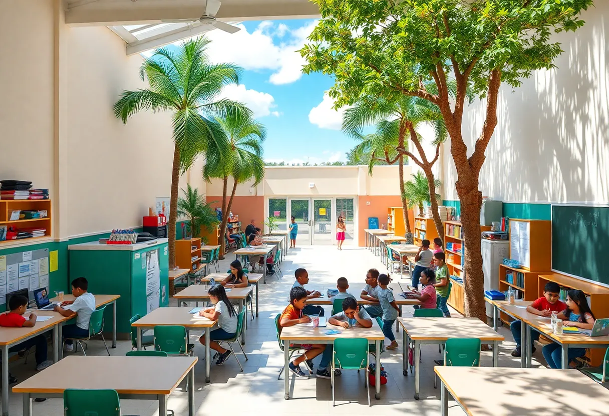 Students actively learning in a Central Florida school environment
