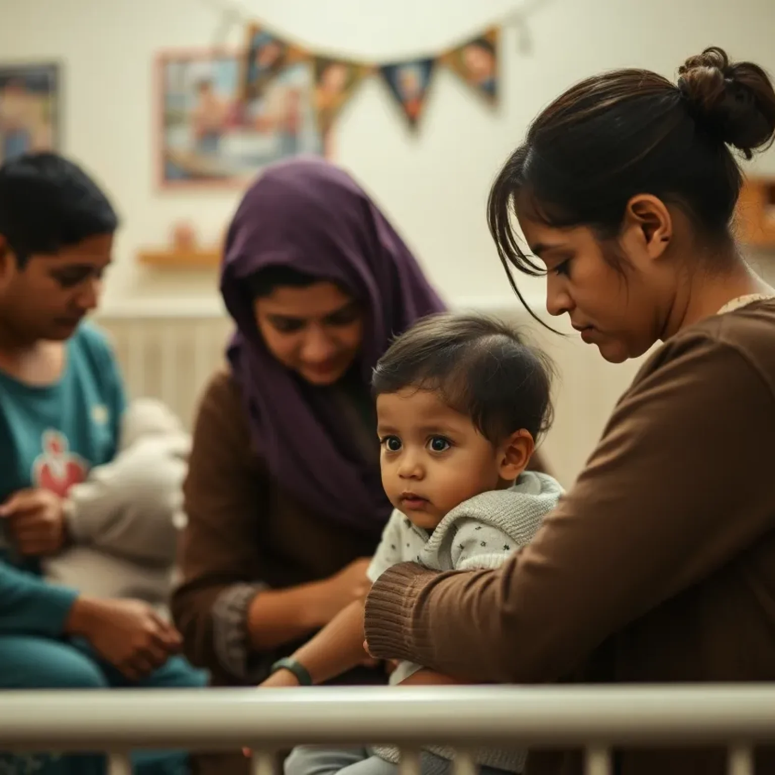 A nursery representing child safety and support in a community.