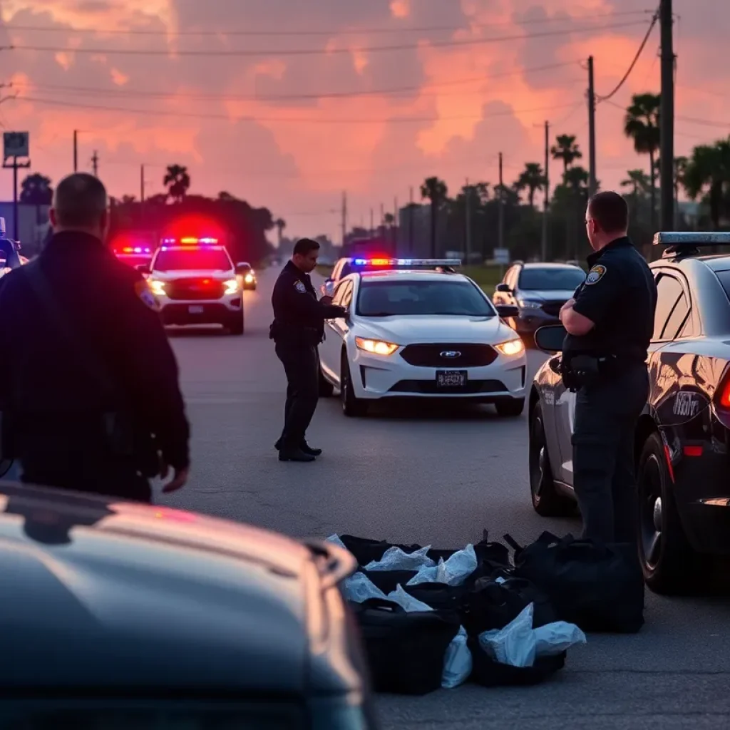 Law enforcement conducting an operation against drug trafficking in Central Florida.