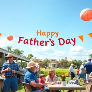 Families enjoying Father's Day activities in Orlando