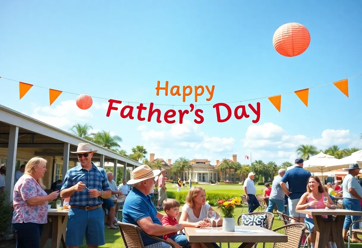 Families enjoying Father's Day activities in Orlando