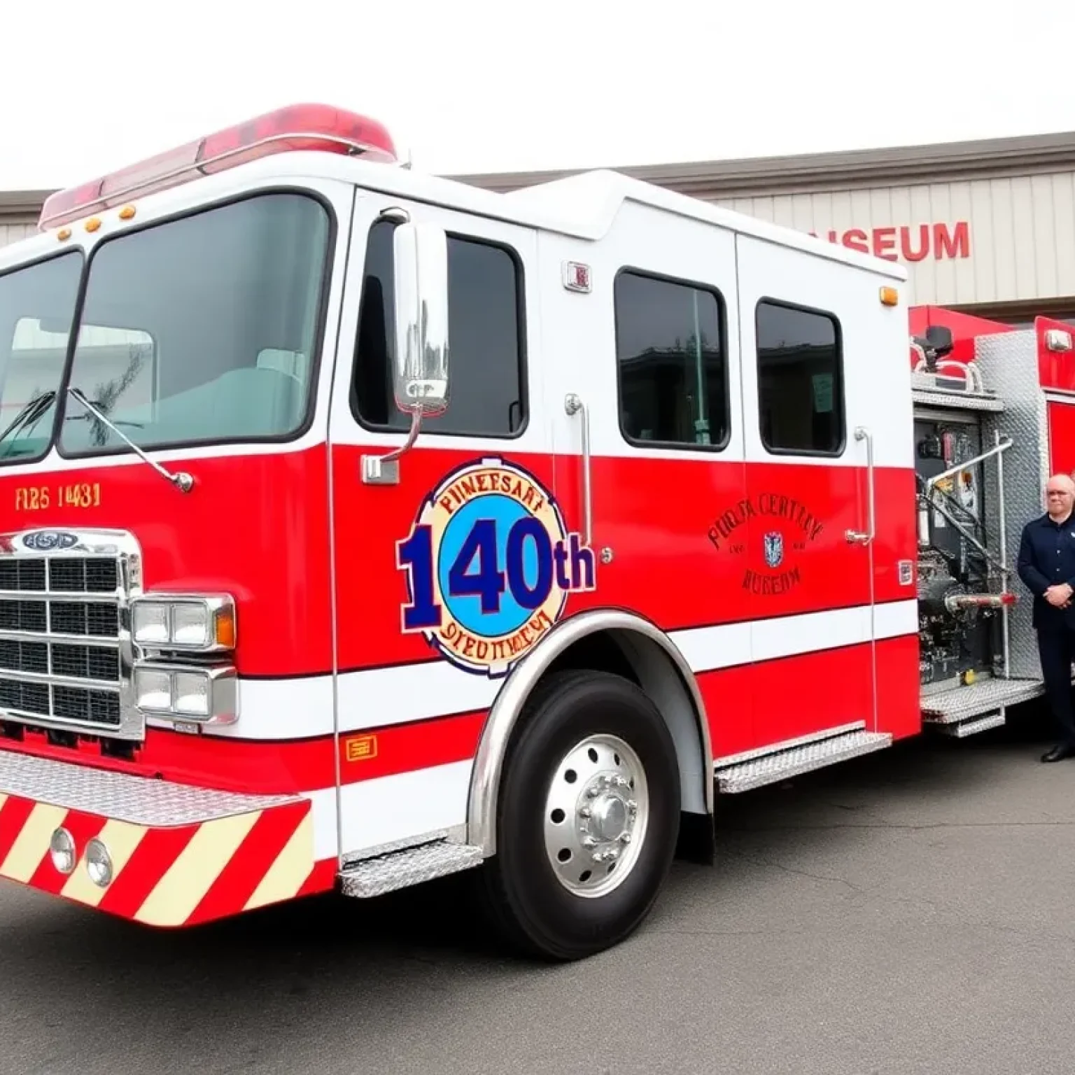 Unveiling ceremony of Fire Engine 101 at Randall R. Tuten Orlando Fire Museum