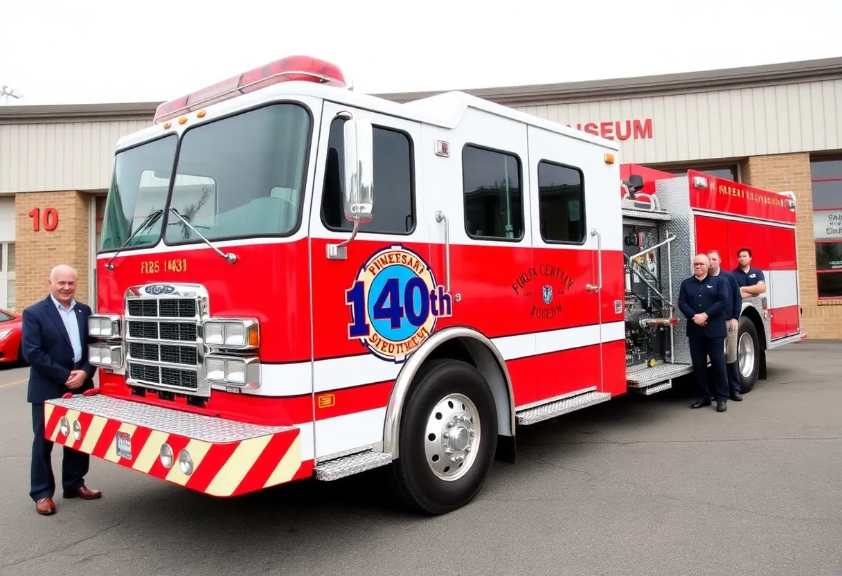 Unveiling ceremony of Fire Engine 101 at Randall R. Tuten Orlando Fire Museum