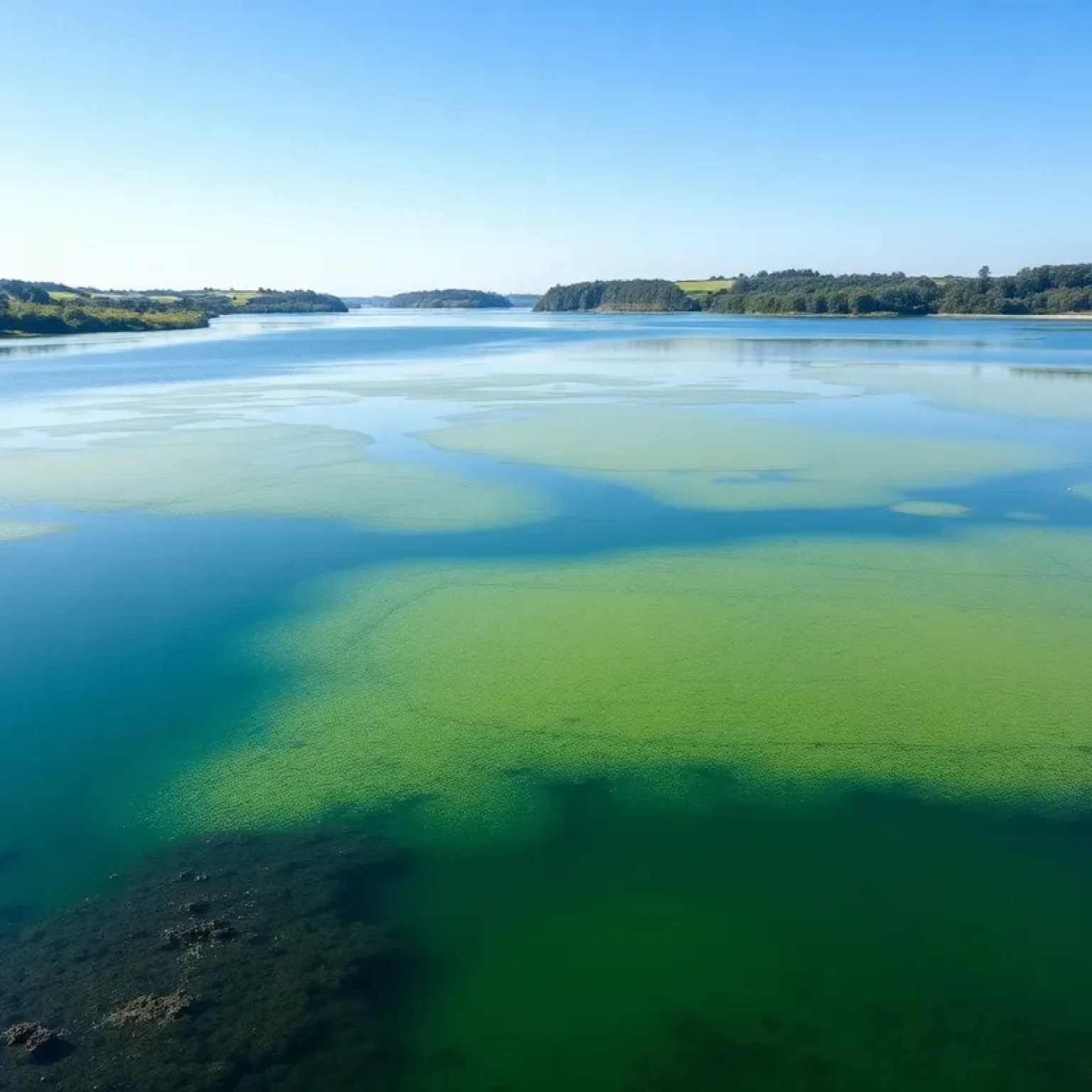 Blue-Green Algae Bloom in Lough Neagh