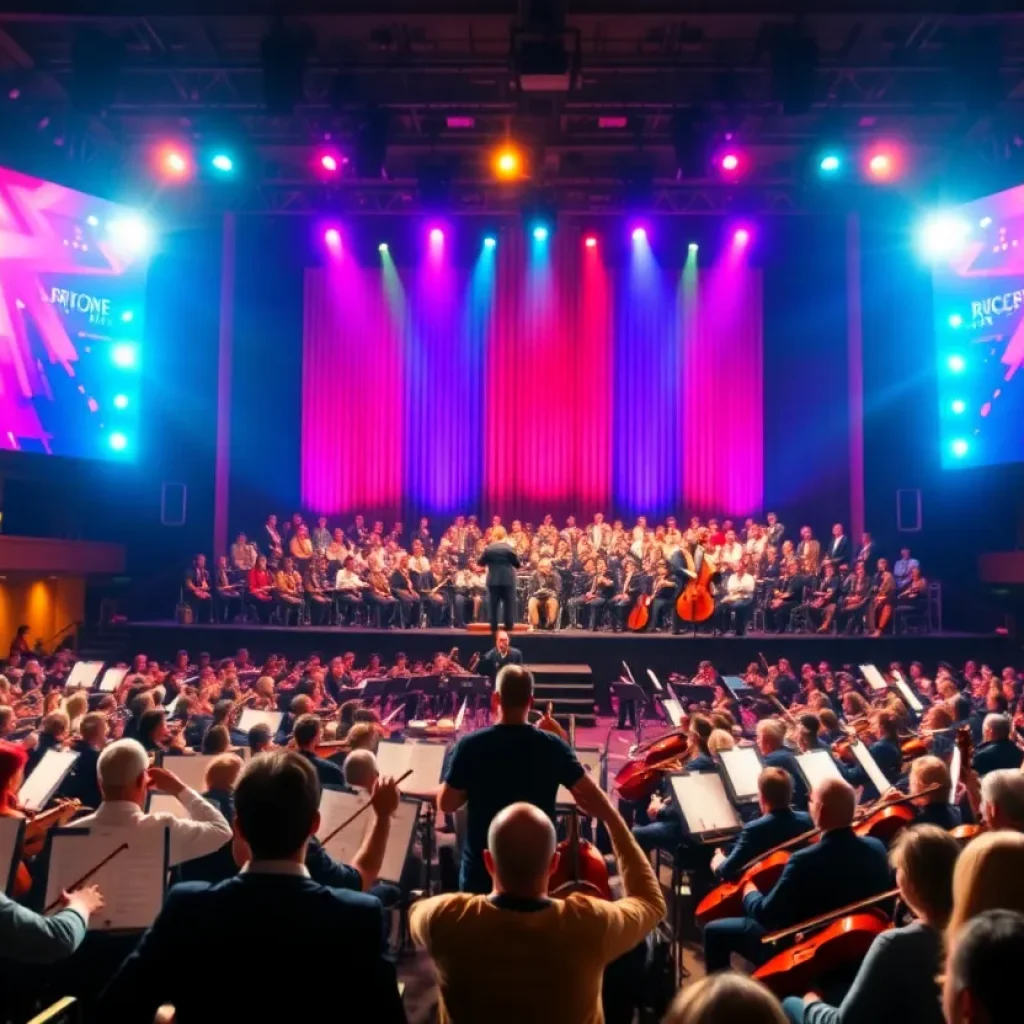 Michael James Scott performing with the Orlando Philharmonic Orchestra