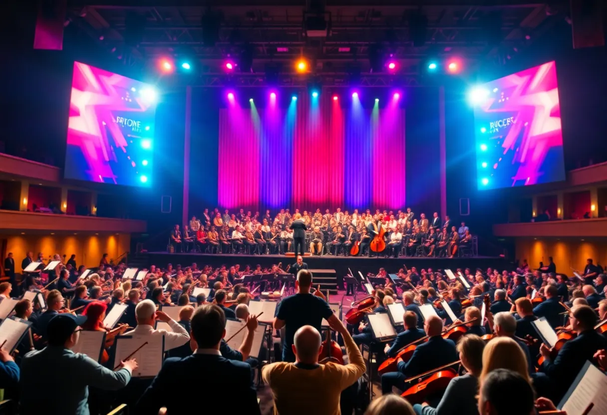 Michael James Scott performing with the Orlando Philharmonic Orchestra
