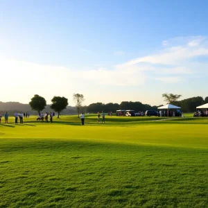 Golfers participating in the Northern Jet Invitational at Lake Nona Golf & Country Club