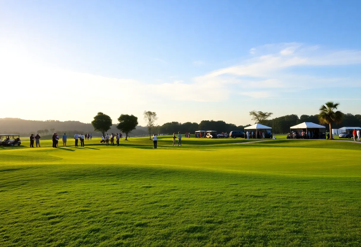 Golfers participating in the Northern Jet Invitational at Lake Nona Golf & Country Club