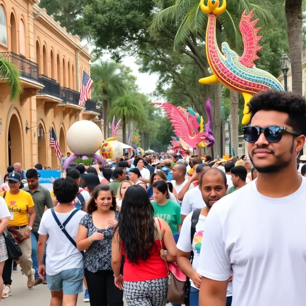 Community members celebrating at Orlando's 150th anniversary event