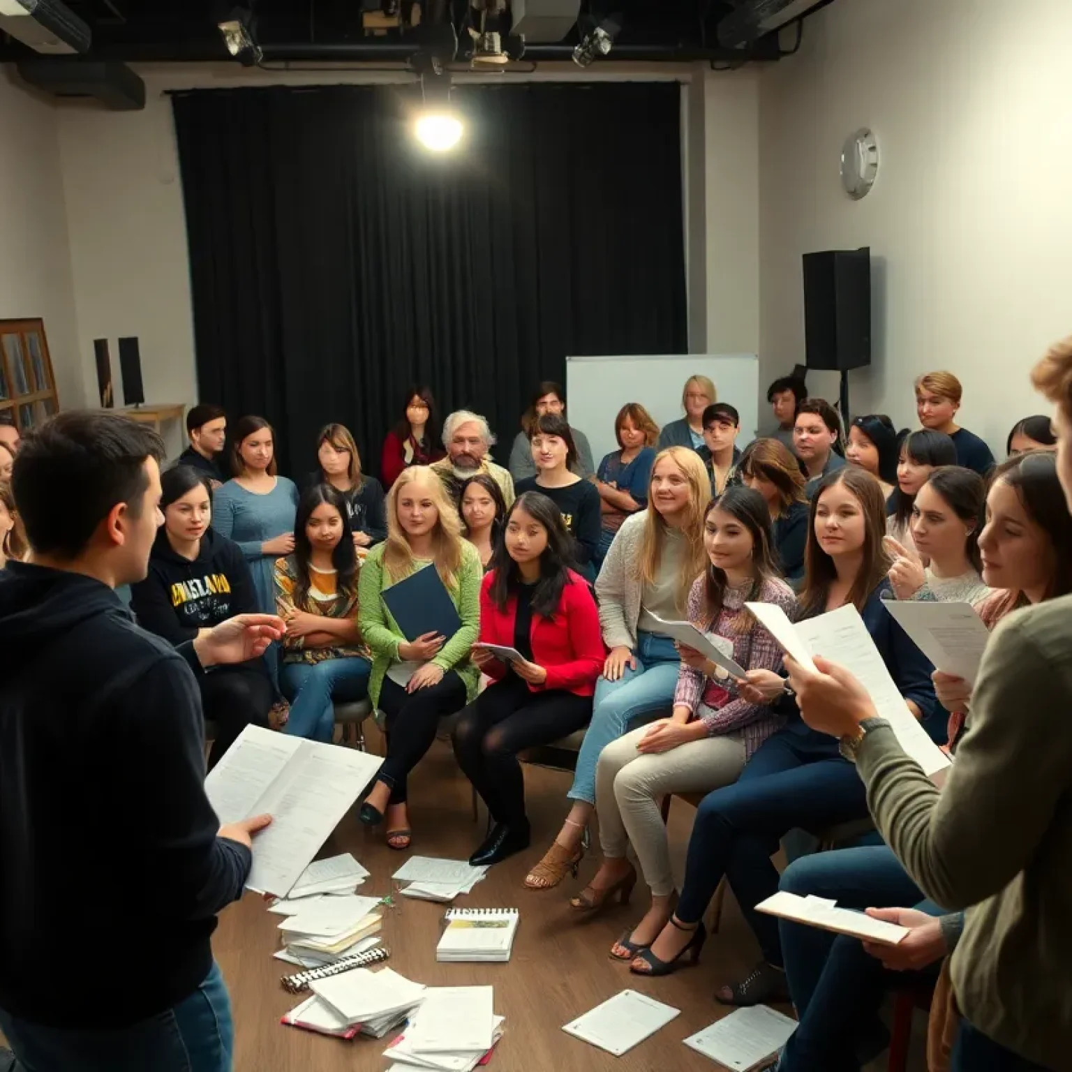 Aspiring actors auditioning for roles in Orlando